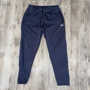 BLUE / GREY Men’s Sweatpants Tapered Jogger Reflective Large